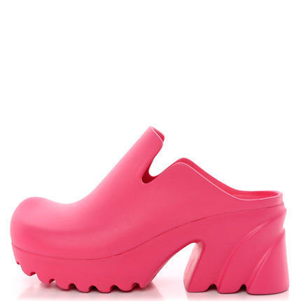 Bottega Veneta Rubber Flash Mules Cranberry