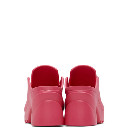 Bottega Veneta Rubber Flash Mules Cranberry