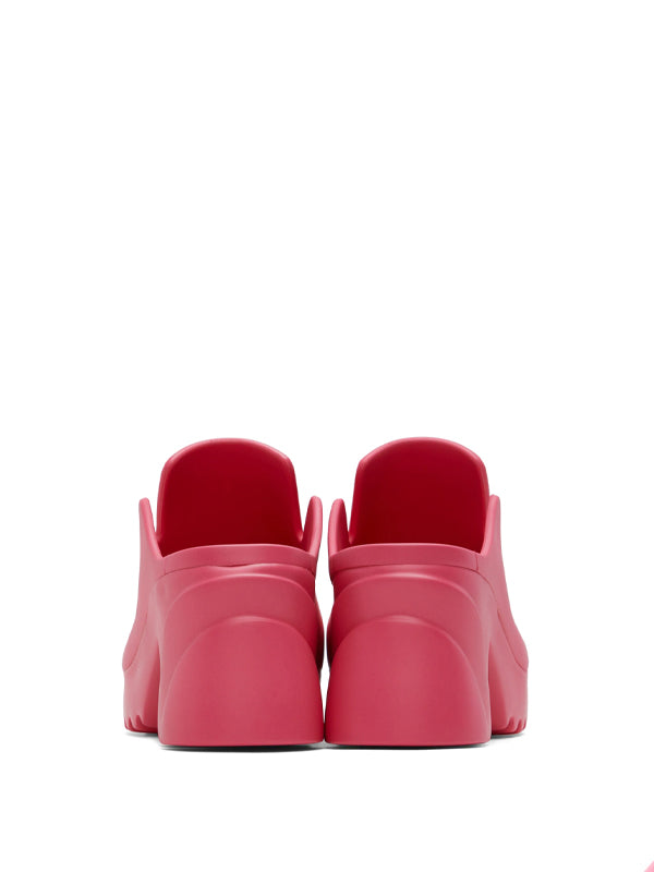 Bottega Veneta Rubber Flash Mules Cranberry