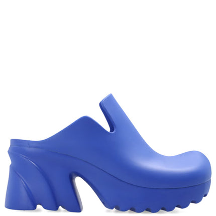 Bottega Veneta Rubber Flash Mules Navy Blue