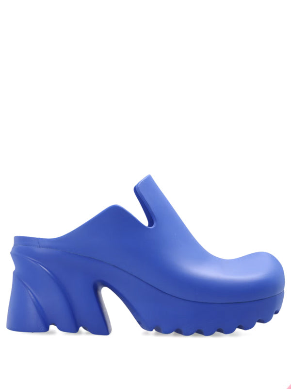 Bottega Veneta Rubber Flash Mules Navy Blue