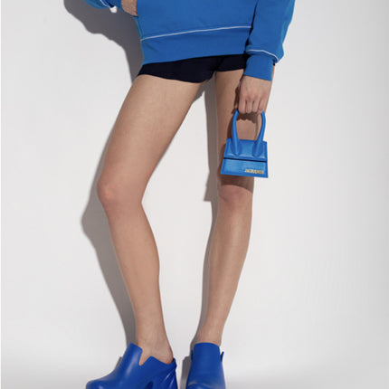 Bottega Veneta Rubber Flash Mules Navy Blue