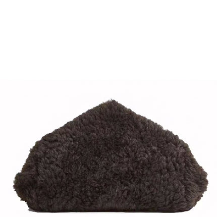 Bottega Veneta Small The Chain Pouch Shearling Bag Black/Gold
