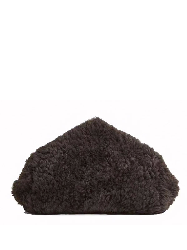 Bottega Veneta Small The Chain Pouch Shearling Bag Black/Gold