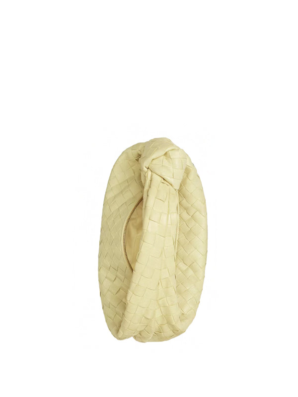 Bottega Veneta Teen Jodie Intrecciato Shoulder Bag Ice Cream
