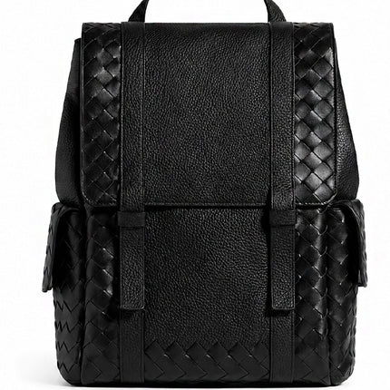 Bottega Veneta Intrecciato Back To School Backpack Burgundy / Black
