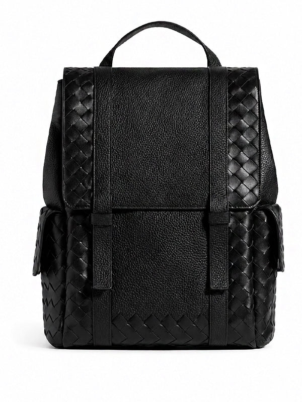 Bottega Veneta Intrecciato Back To School Backpack Burgundy / Black