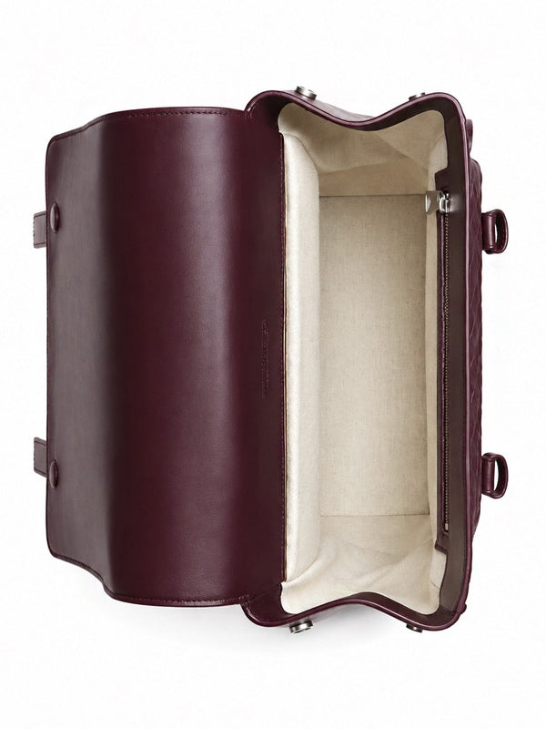Bottega Veneta Intrecciato Back To School Backpack Burgundy / Black