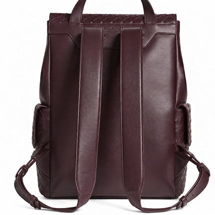 Bottega Veneta Intrecciato Back To School Backpack Burgundy / Black