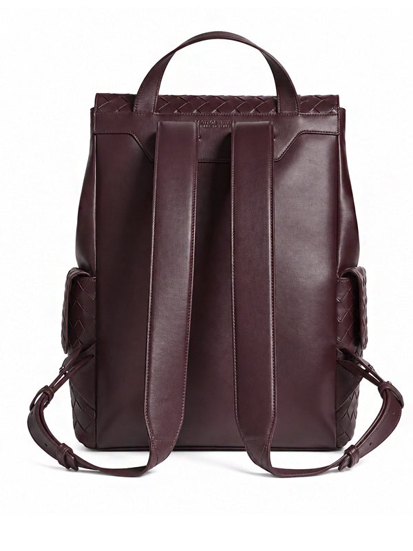 Bottega Veneta Intrecciato Back To School Backpack Burgundy / Black