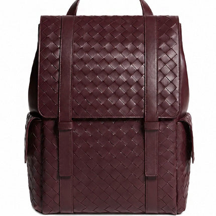 Bottega Veneta Intrecciato Back To School Backpack Burgundy / Black