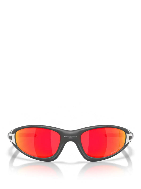 Brain Dead x Oakley Óculos Straight Jacket 99 Matte Dark Grey Prizm Ruby