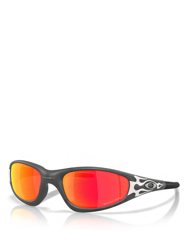 Brain Dead x Oakley Óculos Straight Jacket 99 Matte Dark Grey Prizm Ruby