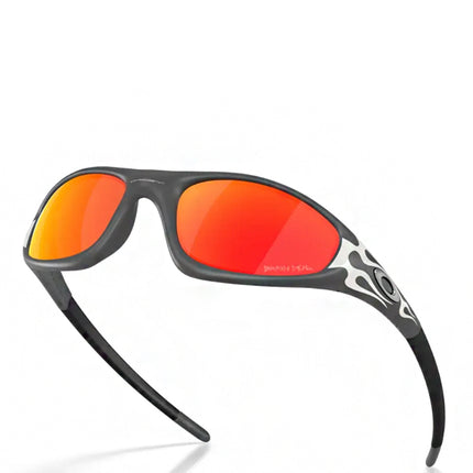 Brain Dead x Oakley Óculos Straight Jacket 99 Matte Dark Grey Prizm Ruby