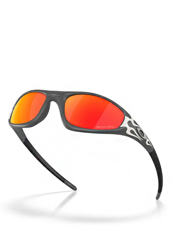 Brain Dead x Oakley Óculos Straight Jacket 99 Matte Dark Grey Prizm Ruby