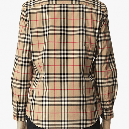 Burberry Camisa Algodão Xadrez Vintage