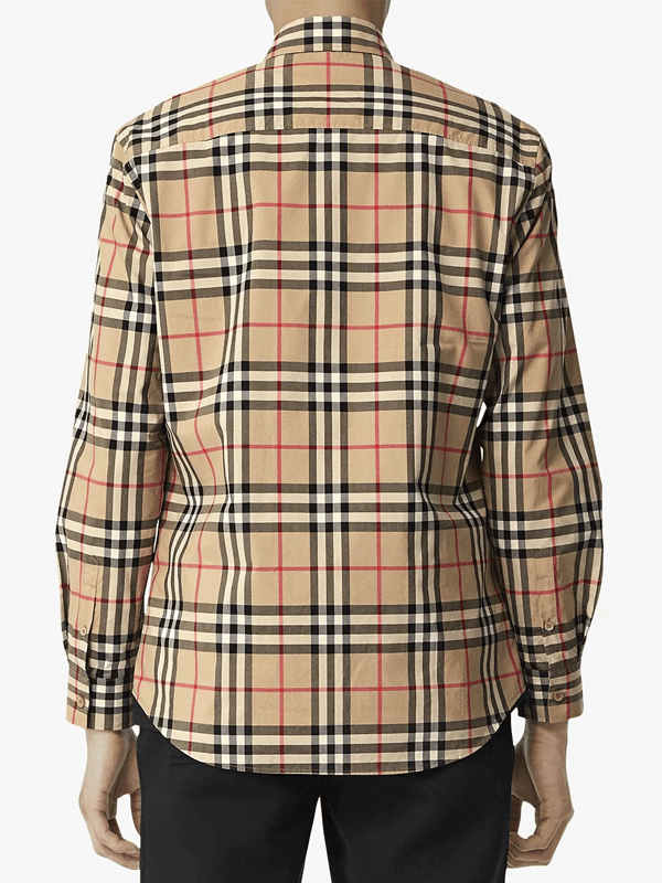 Burberry Camisa Algodão Xadrez Vintage