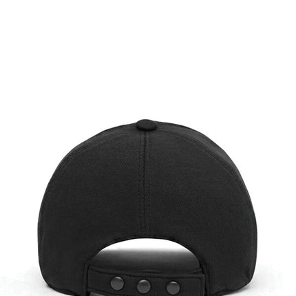 Burberry Monogram Motif Cotton Jersey Baseball Cap Black White