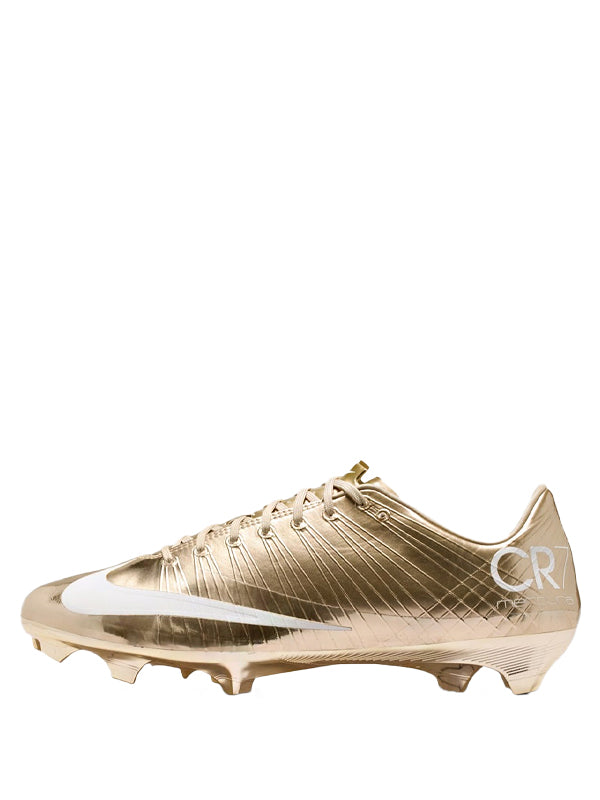 CR7 x Nike Chuteira Mercurial Superfly 1 RGN FG SE Metallic Gold Star