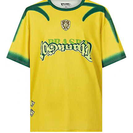 Cactus Jack by Travis Scott Brazil Soccer Jersey Yellow