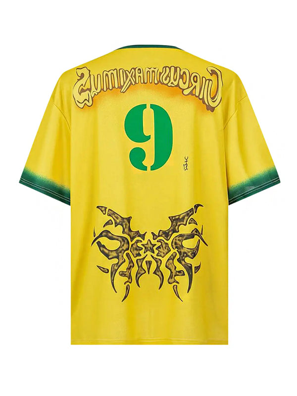 Cactus Jack by Travis Scott Brazil Soccer Jersey Yellow
