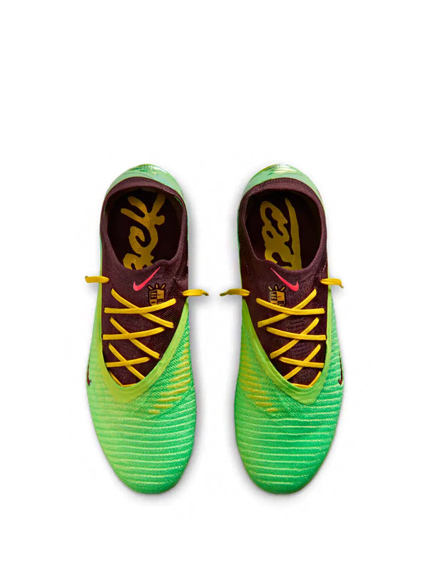 Cactus Jack x Nike Chuteira Phantom 6 Low Elite FG Earth Metallic Gold