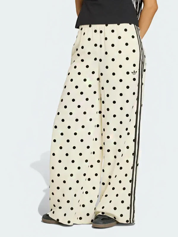 Calça adidas Pantalona Cetim Polka Dots Off White