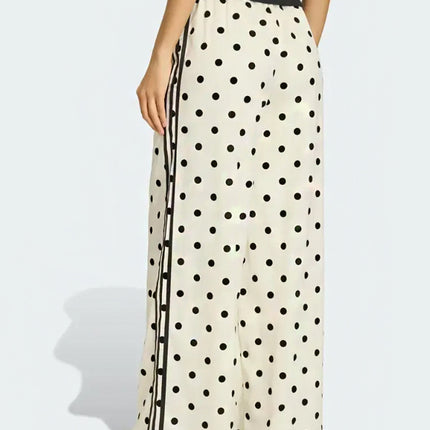 Calça adidas Pantalona Cetim Polka Dots Off White