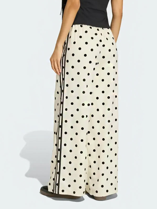 Calça adidas Pantalona Cetim Polka Dots Off White