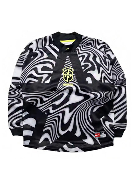 Camisa Nike Goleiro Manga Longa Brasil Black Volt