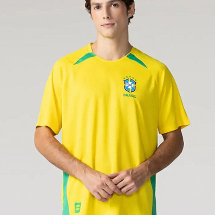 Camiseta CBF Seleção Brasileira Reedição Penta 2002 Yellow