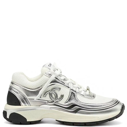 Chanel CC Runner White Silver