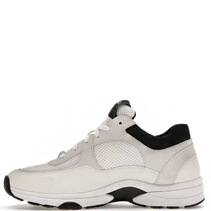 Chanel Low Top Trainer Suede White Black