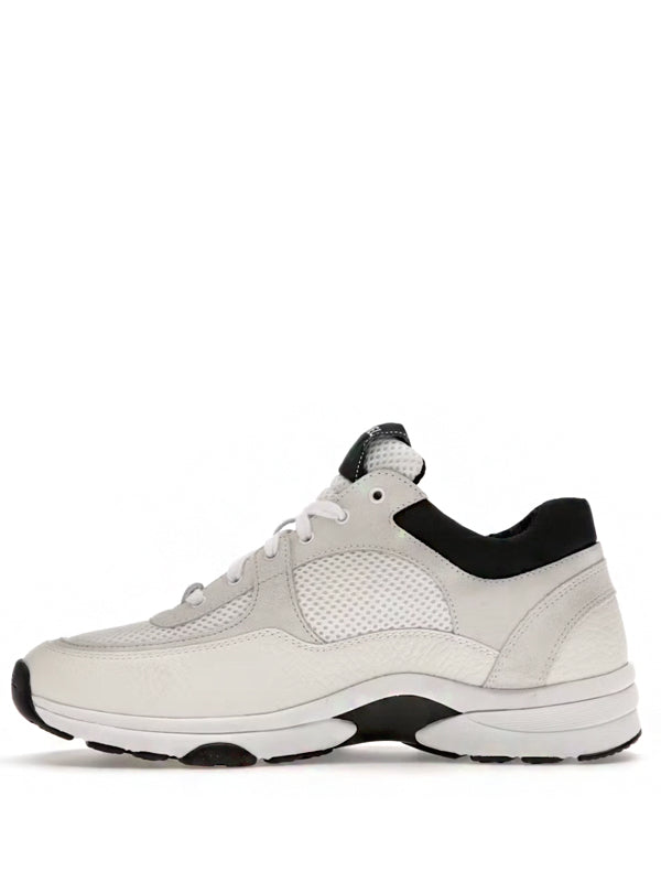Chanel Low Top Trainer Suede White Black
