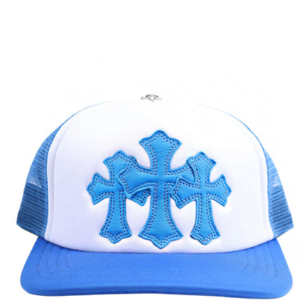Chrome Hearts Boné Baby Blue Triple Cross Trucker Hat