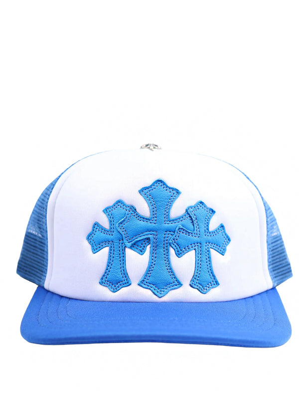 Chrome Hearts Boné Baby Blue Triple Cross Trucker Hat