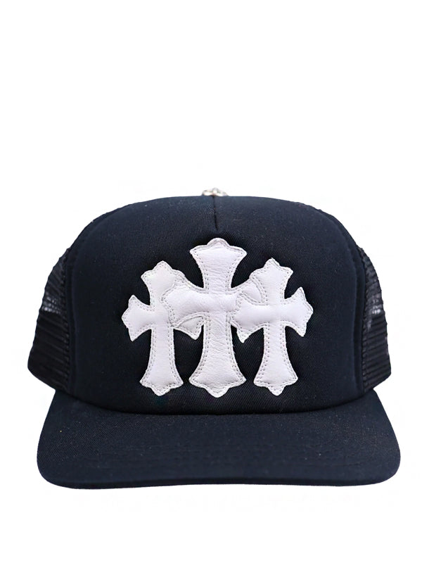 Chrome Hearts Boné Black Cemetery Triple Cross Hat