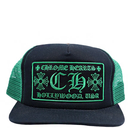 Chrome Hearts Boné Green Hollywood Trucker Hat