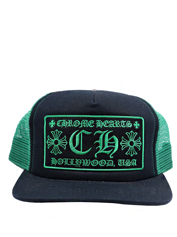 Chrome Hearts Boné Green Hollywood Trucker Hat