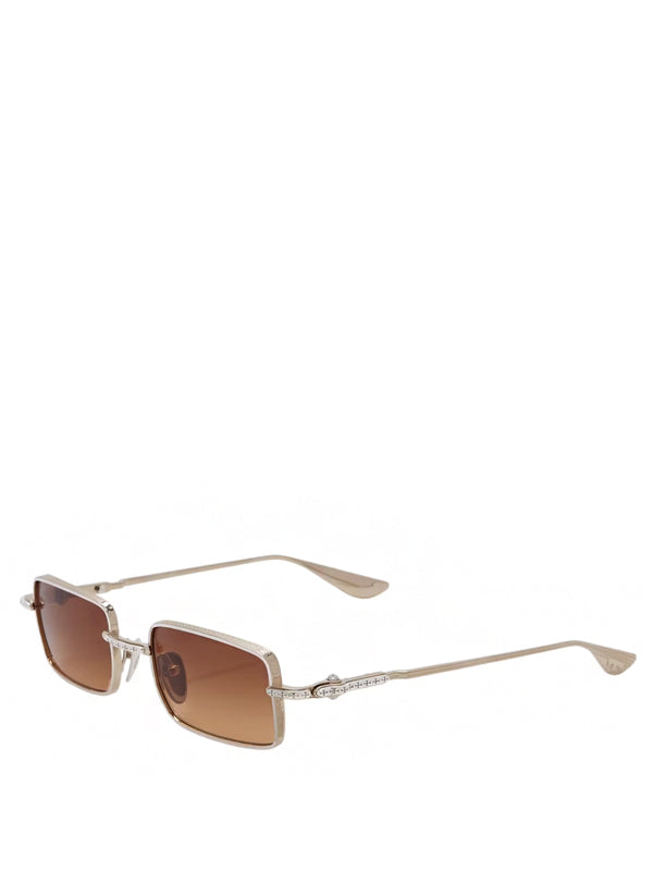 Chrome Hearts Buckle Rider Sunglassses Silver Gold Rustic