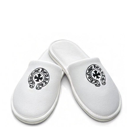 Chrome Hearts Hotel Slippers White