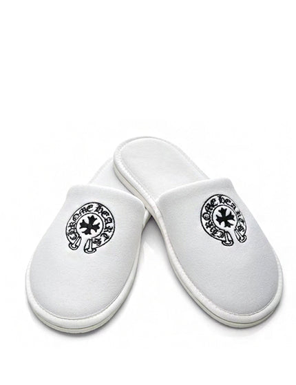 Chrome Hearts Hotel Slippers White