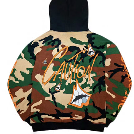 Chrome Hearts Matty Boy Caution Hoodie Camo