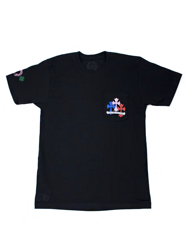 Chrome Hearts Multi Color Cross Cemetery T-shirt Black