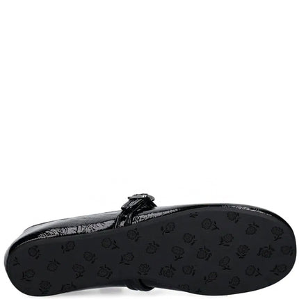 Coach buckle patent-leather ballet flats