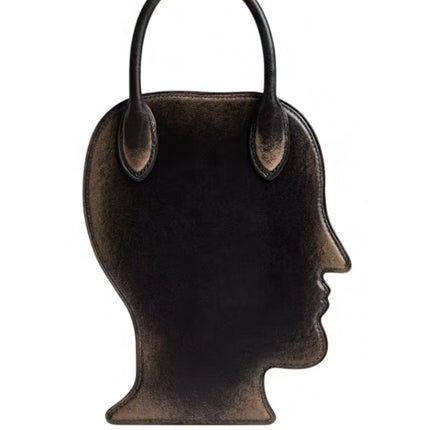 Coach x Brain Dead Logohead Bag In Loved Leather Black Brown