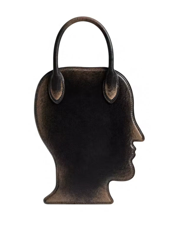 Coach x Brain Dead Logohead Bag In Loved Leather Black Brown