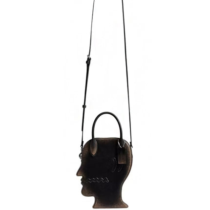 Coach x Brain Dead Logohead Bag In Loved Leather Black Brown