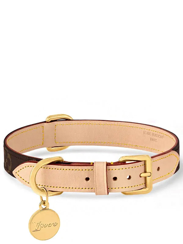 Coleira de Cachorro Louis Vuitton MM Canvas Monogram