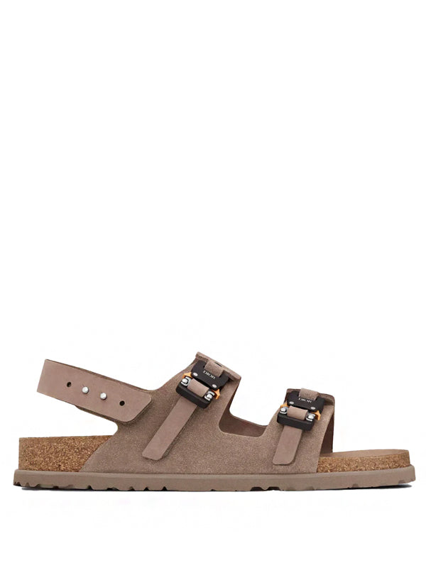 Dior By Birkenstock Milano Sandal Brown Nobuck Calfskin